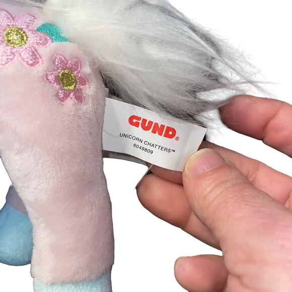 Gund 7" Plush Unicorn Chatters Stuffed Toy Magical Sound Shooting Star Gift - Picture 4 of 12